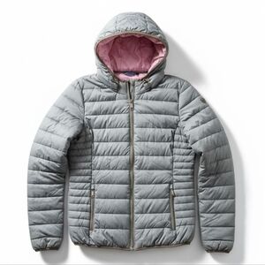 Luhta Women's Gray Lightweight Puffer Jacket Sz 8 NWOT Winter Outdoor